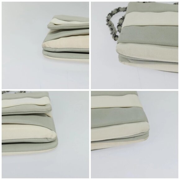 CHANEL Chain Shoulder Bag Nylon Gray CC Auth bs25857 - Picture 16 of 16